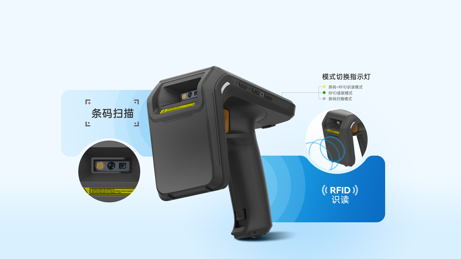 SR-HBT Bluetooth SLED RFID Reader